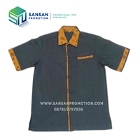 Short Sleeves Shirt with Batik Combination