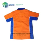 Short Sleeves Shirt with Orange and Blue Combination 2