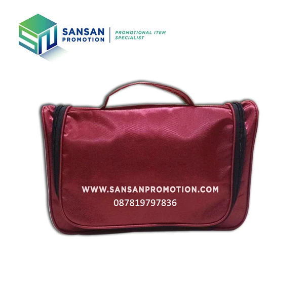 Red Tote Bag with Zipper