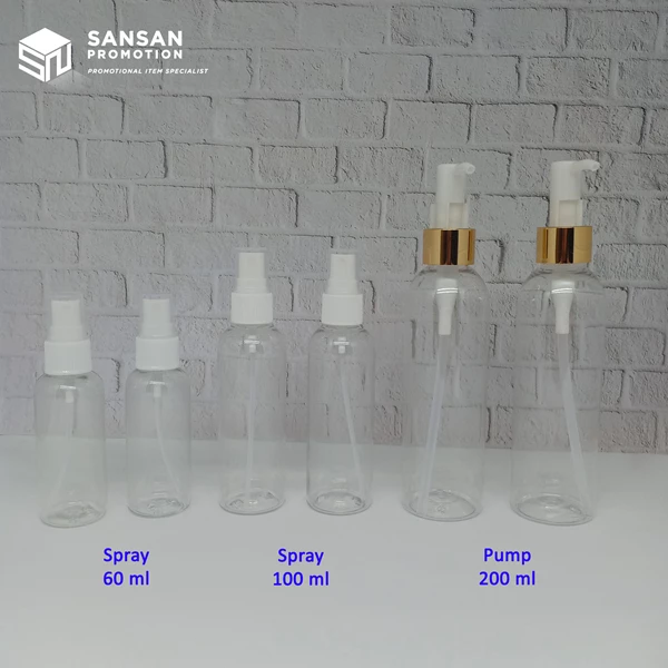 Bottle PET / Plastic / Spray 50 ml / 60 ml / 100 ml / 200 ml