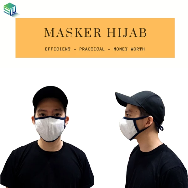 Earloop Cloth Mask / Hijab / Plain Color