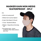 Masker Kain Earloop 3 PLY Anti Air (Waterproof) / Masker Kain Karet Kuping / Custom 2
